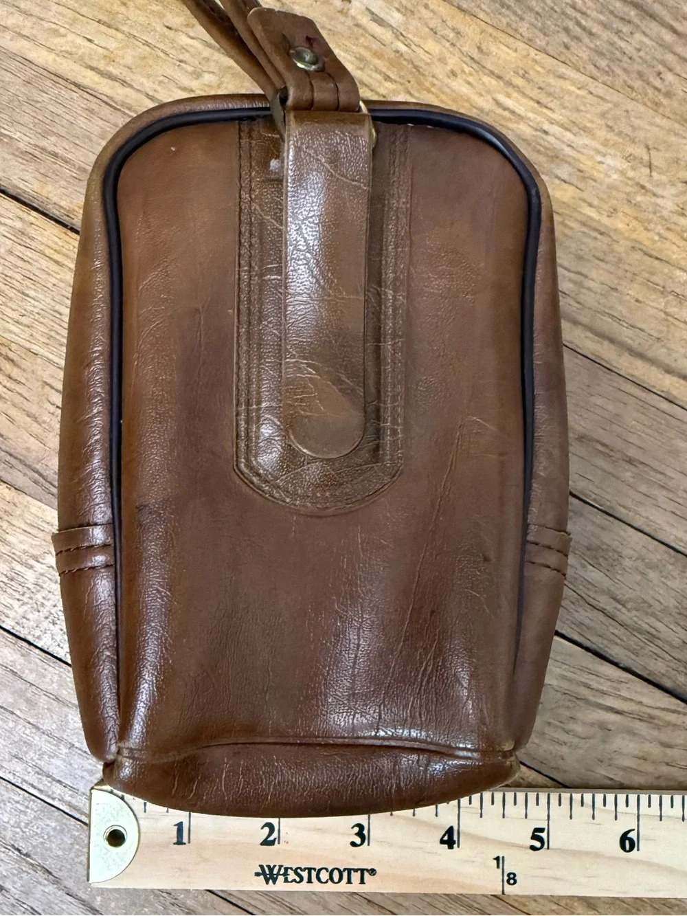 Vintage Kodak Camera Tote Brown Faux Leather Crossbody Bag Removable Strap